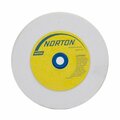Norton Co Bench & Pedestal Wheel, High Speed, White Aluminum Oxide, Size: 6 x 3/4 x 1 Fine 100, Max RPM: 4140 076607-88247